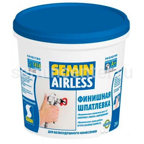 AIRLESS / Аирлесс Босс 25 кг (шпатлевка финишная для безвоздушного нанесени Semin