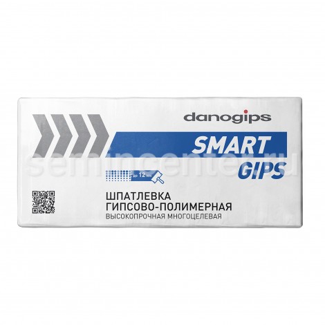 DANOGIPS шпатлевка гипсо-полимерная SmartGips 19 кг.